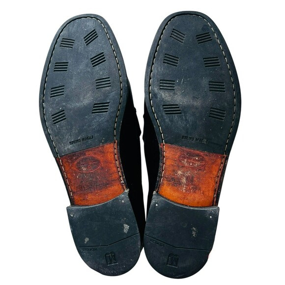 Bruno Magli Mens Shoes Size 9 Black Leather Monk Strap Kiltie Fringe ITALY main image 10